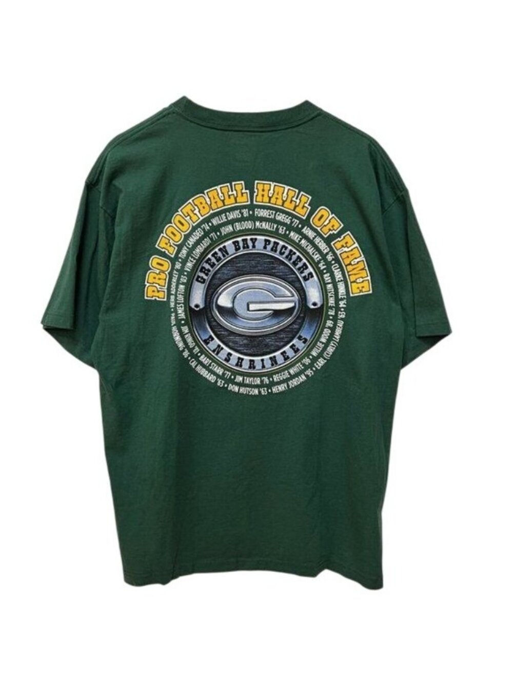 Vintage Green Bay Packers Legends Hall Of Fame Crew Neck T-Shirt Green Size L